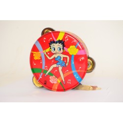 Blikken speelgoed Betty Boop tamboerijn en balletdanser, set van 2