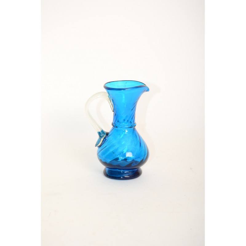 Vaasje blauw glas