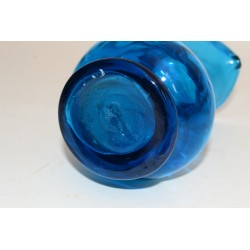 Vaasje blauw glas