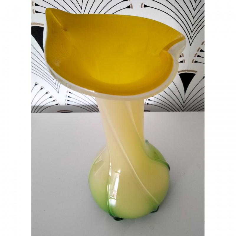 Murano glas Calla Lily vaasje.