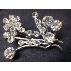 Vintage broche met strass steentjes