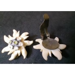 Vintage clip on oorbellen, Edelweiss