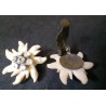 Vintage clip on oorbellen, Edelweiss