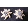 Vintage clip on oorbellen, Edelweiss