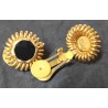 Vintage ronde clip on oorbellen