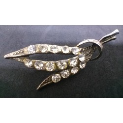 Vintage broche met strass...