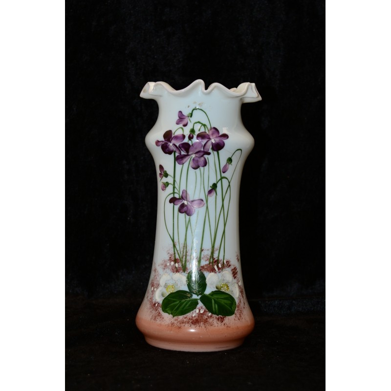 Vaas opaline art nouveau bloemen