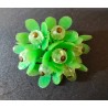 Vintage groene clip on oorbel