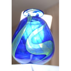 Vaas Mtarfa Maltees glas mauveyblauw