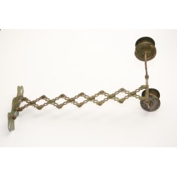 Schaarlamp antieke kandelaar van koper