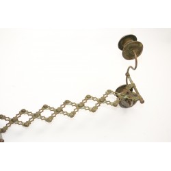 Schaarlamp antieke kandelaar van koper