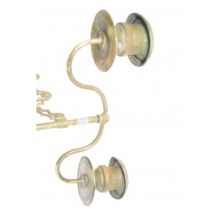 Schaarlamp antieke kandelaar van koper