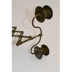 Schaarlamp antieke kandelaar van koper