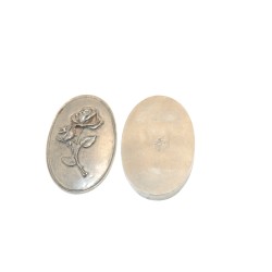 Tinnen doosje met roos