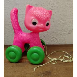 Trekfiguur roze kat