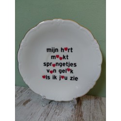 Bordje "Mijn hart..."