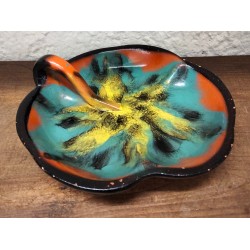 Plateel schaal lelieblad