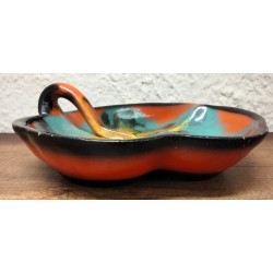 Plateel schaal lelieblad