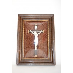 Diorama van Jezus Christus achter bol glas