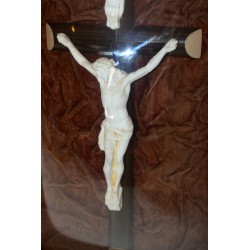 Diorama van Jezus Christus achter bol glas