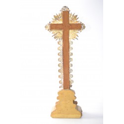 Antieke crucifix met porseleinen corpus