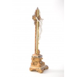 Antieke crucifix met porseleinen corpus