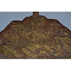 Bronzen plaquette - Heilig jaar 1933-1934 - Paus Pius XI